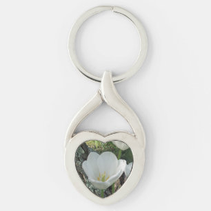 White Tulips Flower Trio Sleutelhanger