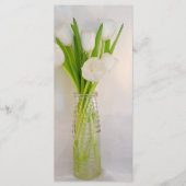 White Tulips in Milk Bottle Wedding Programme Programma (Voorkant)