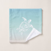 White Turtles Beach thema Bad Handdoek (Wasdoekje)
