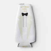 White Tuxedo Gatsby 1920s Wedding Theme Flesjeskoeler (Voorkant)