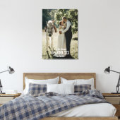 White Twig Mr & Mrs Wedding Date Foto Canvas Afdruk (Insitu (Slaapkamer))