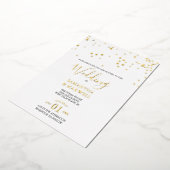 White Typography Wedding Folie Invitation Folie Uitnodiging (Gedraaid)