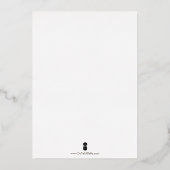 White Typography Wedding Folie Invitation Folie Uitnodiging (Achterkant)