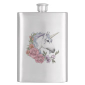 White Unicorn and Flowers Flacon (Voorkant)