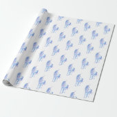 White Unicorn Cadeaupapier (Uitgerold)