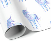 White Unicorn Cadeaupapier (Rol Hoek)