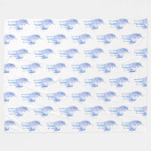 White Unicorn Fleece Deken (Voorkant (Horizontaal))