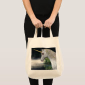 White Unicorn in Mist Fantasy Canvas tas (Voorkant (product))