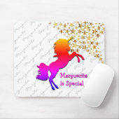 White UNICORN Personalized Keepomwille Muismat (Met muis)