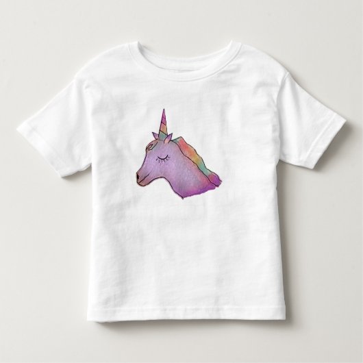 White unicorn t-shirt voor peuters (Voorkant)