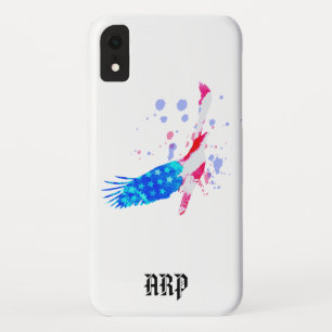 *~* White USA vlag Eagle American Red Blue iPhone XR Hoesje