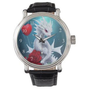 White Valentijn Love Dragon Horloge