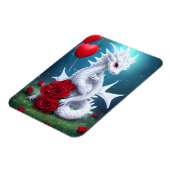 White Valentijn Love Dragon Magneet (Linkerzijde)