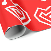 White Valentijnse' Mazes Cadeaupapier (Rol Hoek)