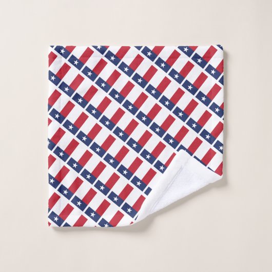 WHITE VAN TEXAS FLAG Lone Star Persoonlijke script Bad Handdoek (Wasdoekje)