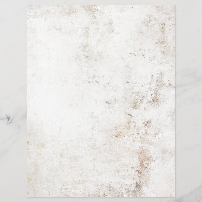White Venetian Plaster Texture Scrapbook Paper (Voorkant)