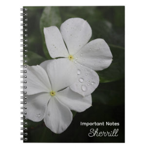 White Vincas Photography Personalized Notitieboek