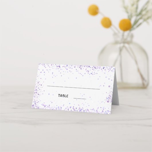 White violet sparkles bruiloft (Voorkant)