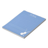 White Violin Specialized Music Lesson Dusky Blue Notitieblok (Gedraaid)