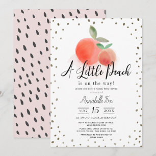White Virtual Baby shower (kleine Waterverf) Kaart