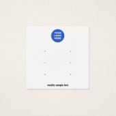 White Voeg Logo 3-studenoorstkaart toe Vierkante Visitekaartjes (Voorkant)