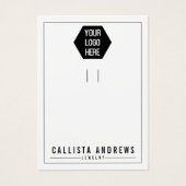 White voeg uw Logo Multiple Sleutelhanger Display Visitekaartje (Voorkant)