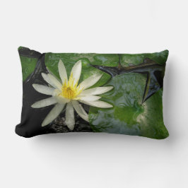 White Water Lily | Foto groene Lily Pads Kussen
