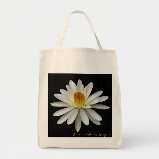 White Water Lily Grocery Tas (Voorkant)