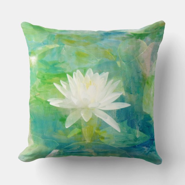 White Water Lily Kussen (Voorkant)