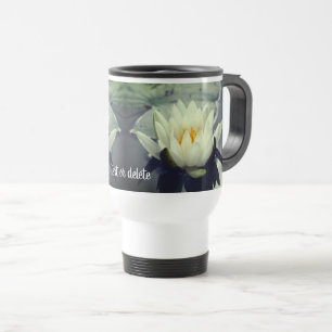 White Water Lily Lotus Personalized Reisbeker