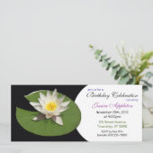 White Water Lily Pad Invitation Anniversaire (Debout devant)