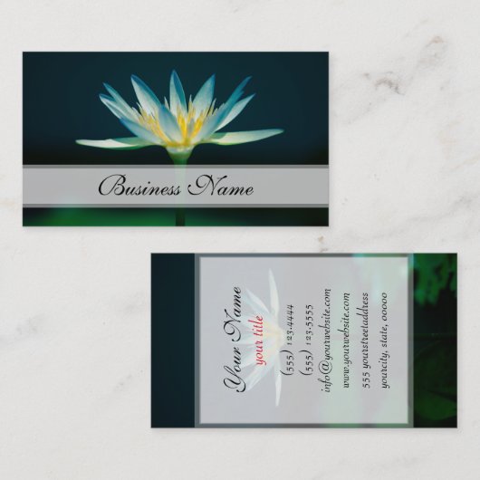 White Water Lily Visitekaartje (Voorkant / Achterkant)