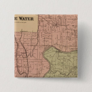 White Water, Miami Vierkante Button 5,1 Cm