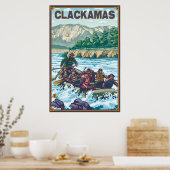White Water Rafting - Clackamas, Oregon Poster (Keuken)