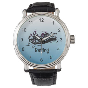 White Water Rafting Design Horloge