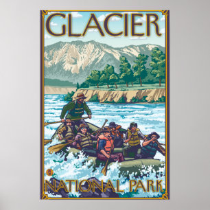 White Water Rafting - Glacier National Park, MT Poster