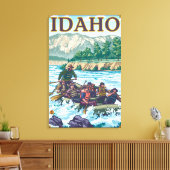 White Water Rafting - Idaho Canvas Afdruk (Insitu (Woonkamer))