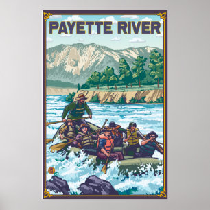 White Water Rafting - Payette River, Idaho Poster
