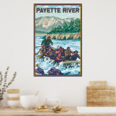 White Water Rafting - Payette River, Idaho Poster (Keuken)