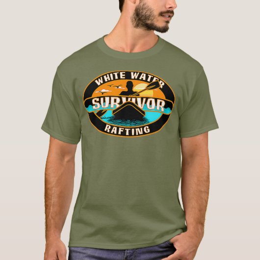 White Water Rafting Survivor Rafting T-shirt (Voorkant)