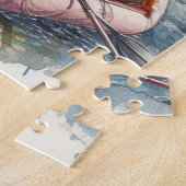 White Water Rafting Waterverf River Puzzel (Zijkant)