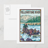 White Water Rafting - Yellowstone River, Montana Briefkaart (Voorkant / Achterkant)