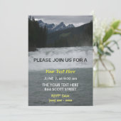 White Water rapids Invitation Kaart (Staand voorkant)