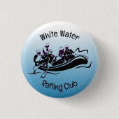 White Water River Rafting Design Button (Voorkant)