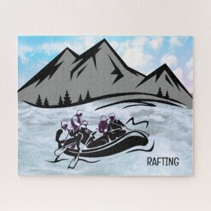 White Water River Rafting Jigzaag Puzzle Legpuzzel