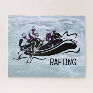 White Water River Rafting Jigzaag Puzzle Legpuzzel