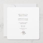 White Watercolor Roses Tea Showchier Invitation (Dos)