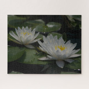 White Waterlilies Jigzaag Puzzle Legpuzzel
