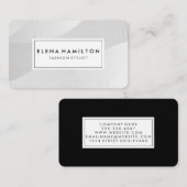 White Wave Lines Patroon Visitekaartje (Voorkant / Achterkant)