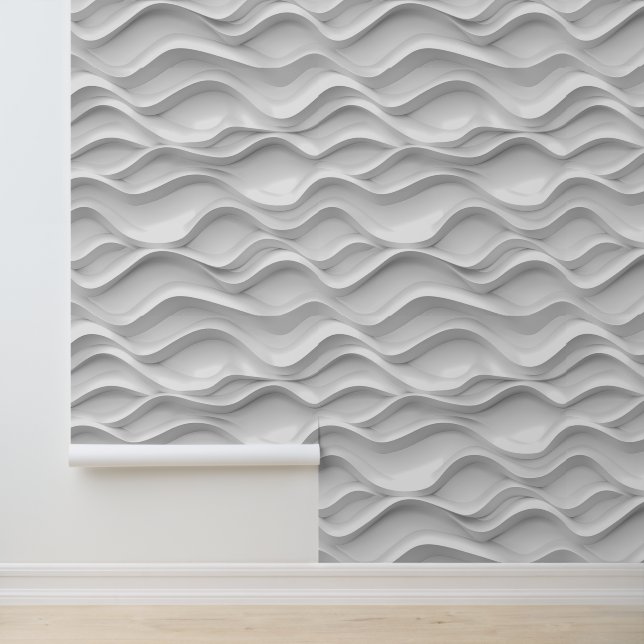 White Waves 3D-look Behang (Applicatie)